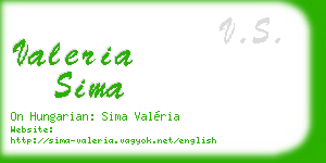 valeria sima business card